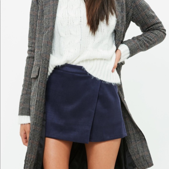 HYFVE Pants - HYFVE Blue Suede Skort Skirt